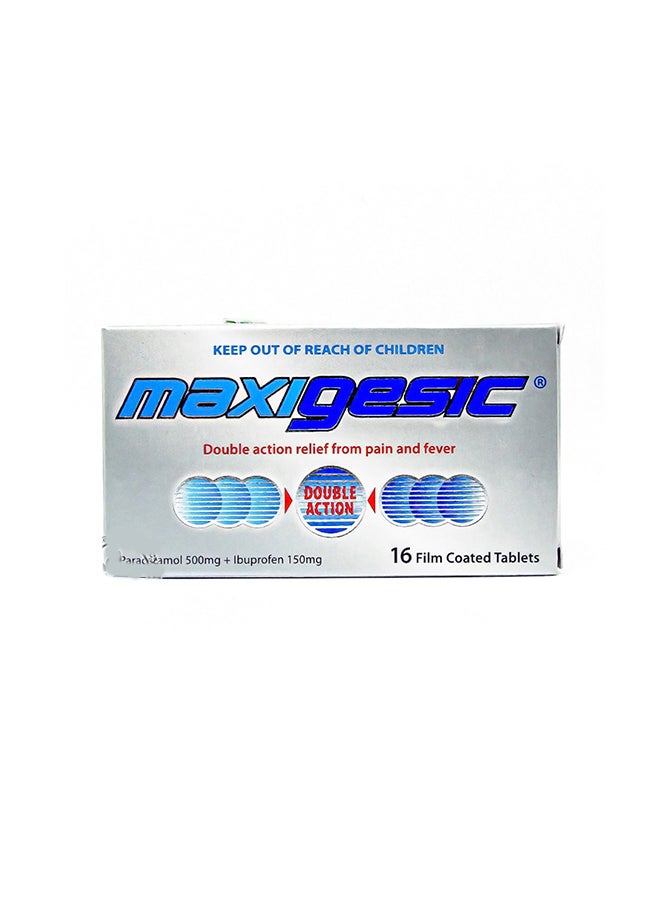 MAXIGESIC - Double Action Relief From Pain And Fever Tablets 16 Count - Image 1