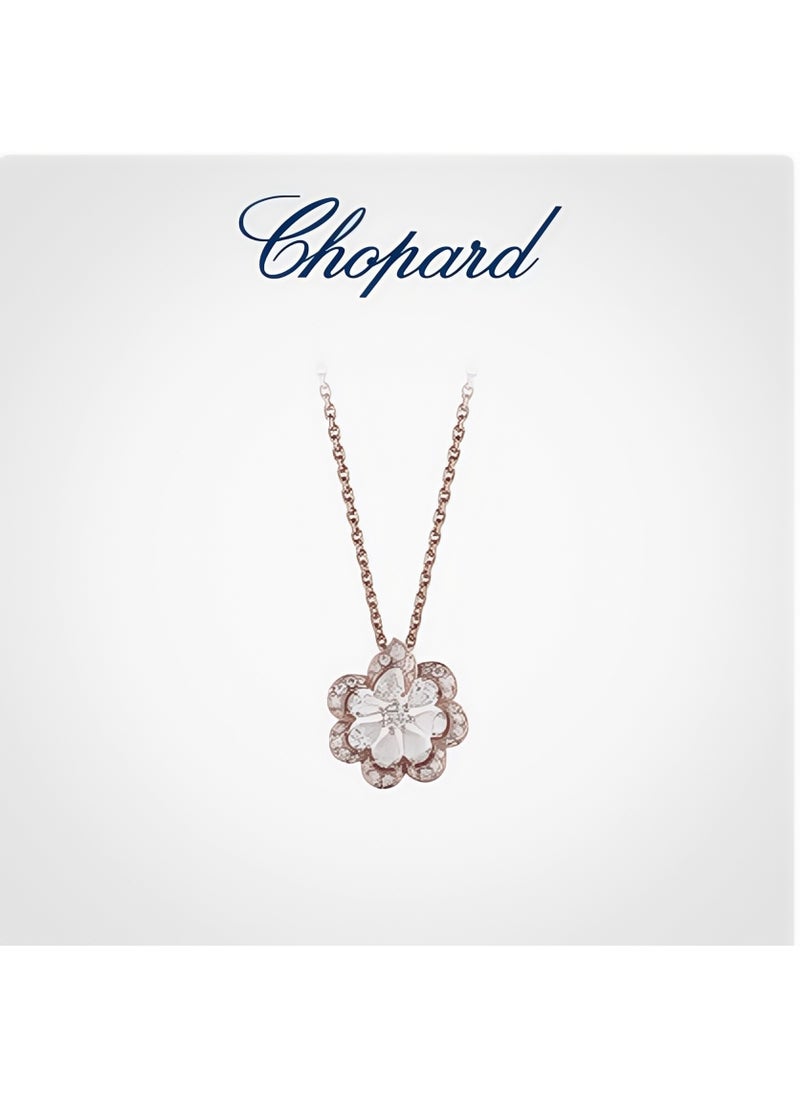 Chopard Chopard lace 18K rose gold diamond wedding necklace luxury jewelry wedding gifts  - Image 1