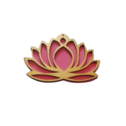 Haoser Wooden Lotus Flower Cutout | Lotus Cut-Out| DIY Rangoli Kit | Decoration for Diwali, Dashera | for Rangoli, Pooja, Decorations, Festival Gift, Wedding Decorations (Pink, 10) - Image 4