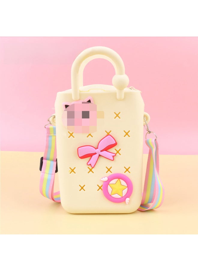 Loquat DIY Hole Bag Cute Accessories Summer Beach Vacation Handbag Colorful Hole Bag DIY Beach Bag Jelly Bag-Colors:105-zipper  - Image 1