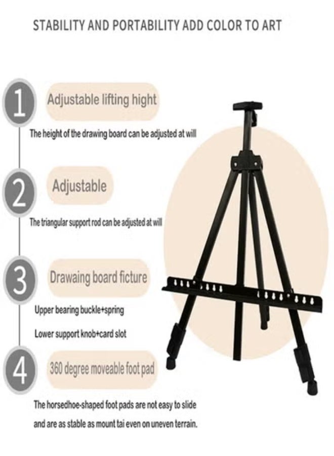 KLNAMAEAAN Multifunctional Hand Cranked Display Stand for Art Students Adjustable Height with Portable Bag for Floor and Table Top Drawing and Displaying - Image 5