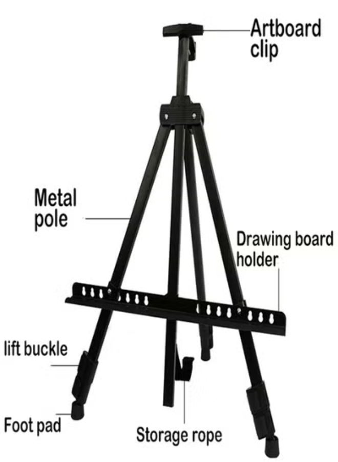 KLNAMAEAAN Multifunctional Hand Cranked Display Stand for Art Students Adjustable Height with Portable Bag for Floor and Table Top Drawing and Displaying - Image 4