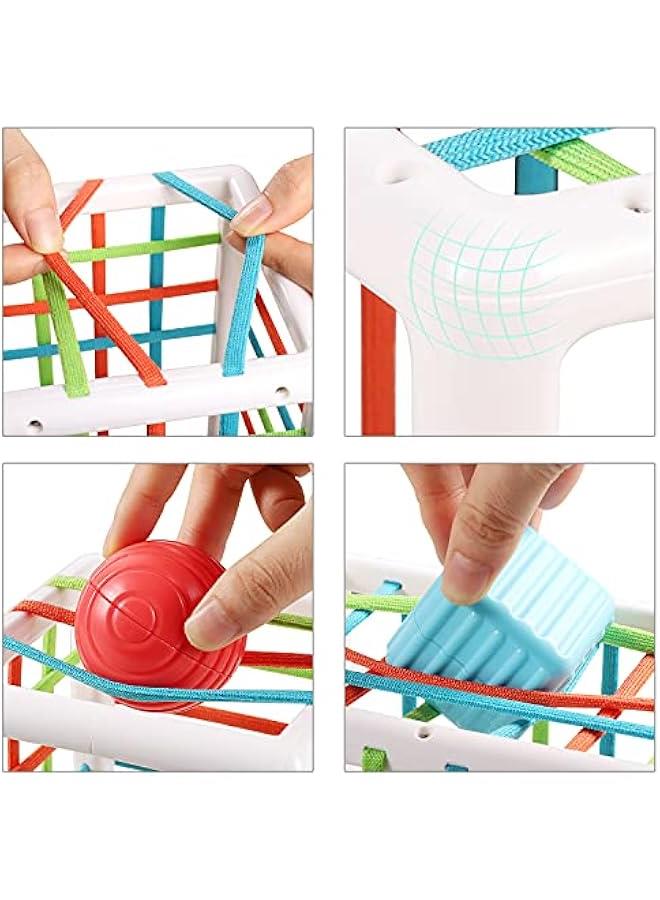 Montessori Toys for 1 Year Old, Cube & 6 Sensory Shape Blocks, Baby Toys 12-18 Months, Developmental Infant Birthday Gifts for Learning Toddler Age 1 2 3 - Image 4
