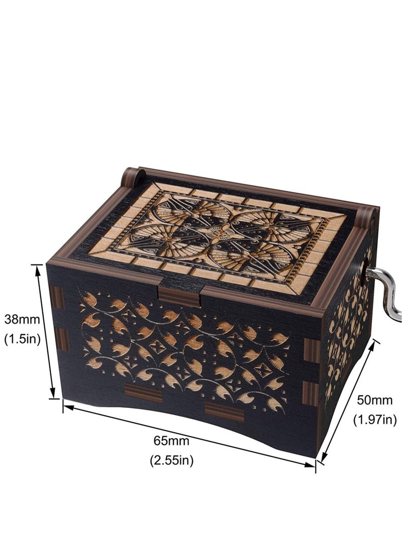 Captaintech You are My Sunshine Music Box Gift for Daughter from Mom Vintage Wooden Engraved Inspirational Quotes Hand Crank Birthday - Image 3