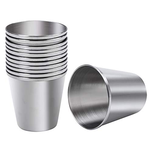 Ruisita 12 Pieces Stainless Steel Shot Cups Stainless Steel Shot Glass Drinking Tumbler (1 Ounce/30 ml) - Image 1
