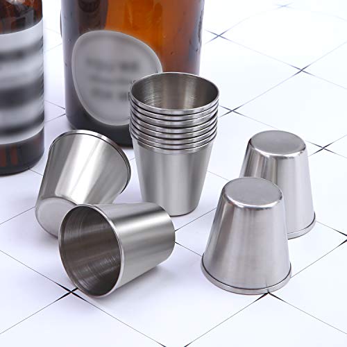 Ruisita 12 Pieces Stainless Steel Shot Cups Stainless Steel Shot Glass Drinking Tumbler (1 Ounce/30 ml) - Image 5