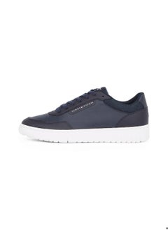 TOMMY HILFIGER Men's Mixed Texture Trainers - Leather, Blue  - Image 5