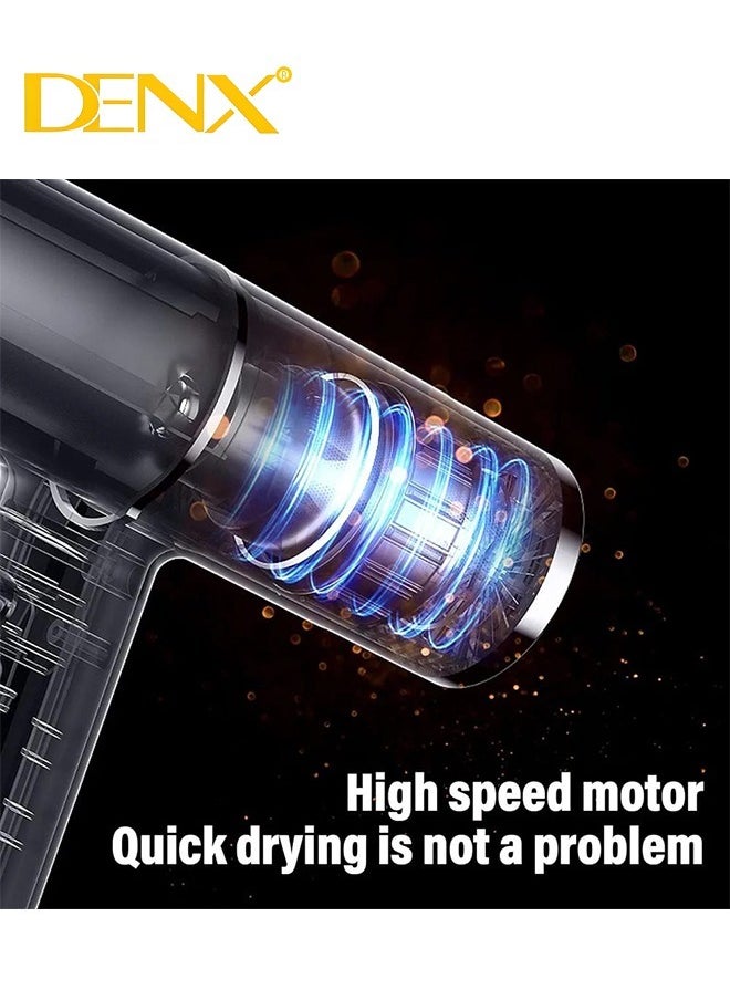 Denx - Low Noise Quick Dry Hair Dryer Blow Dryer Hot and Cold Wind Professional Hair Care Salon Hair Stylist Tool - Image 1
