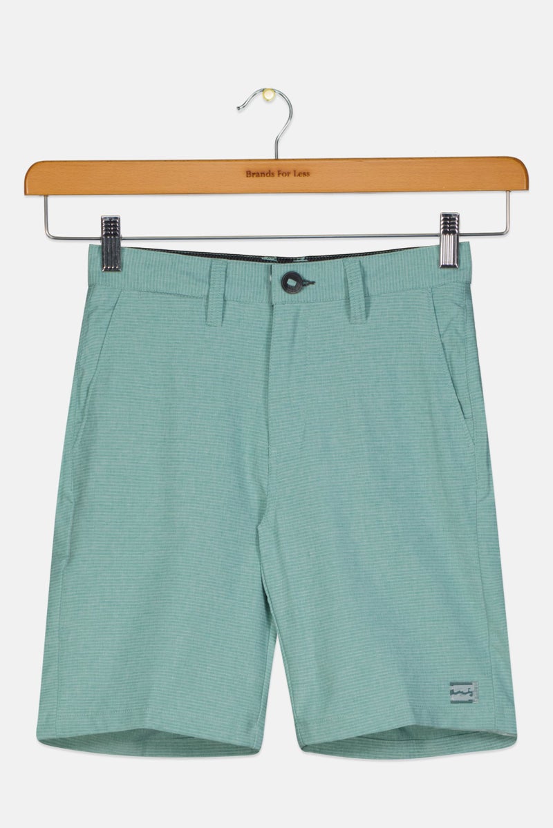 Billabong Toddlers Boy Micro Stripe Walking Shorts, Green - Image 1