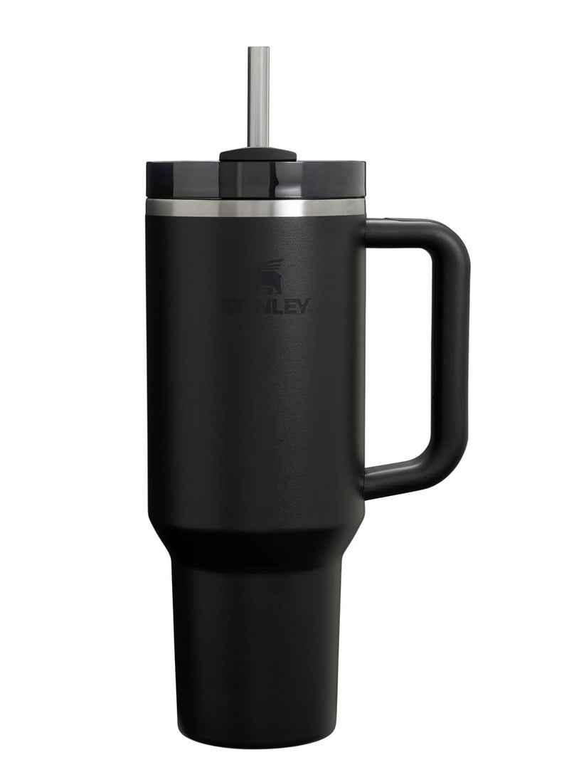 Stanley - Stanley Quencher H2.0 Tumbler with Handle and Straw 40 oz | Flowstate 3-Position Lid | Cup Holder Compatible for Travel | Insulated Stainless Steel Cup | BPA-Free | Black - Image 1