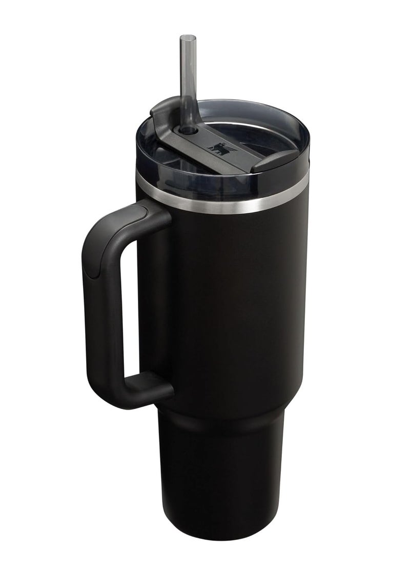 Stanley - Stanley Quencher H2.0 Tumbler with Handle and Straw 40 oz | Flowstate 3-Position Lid | Cup Holder Compatible for Travel | Insulated Stainless Steel Cup | BPA-Free | Black - Image 1
