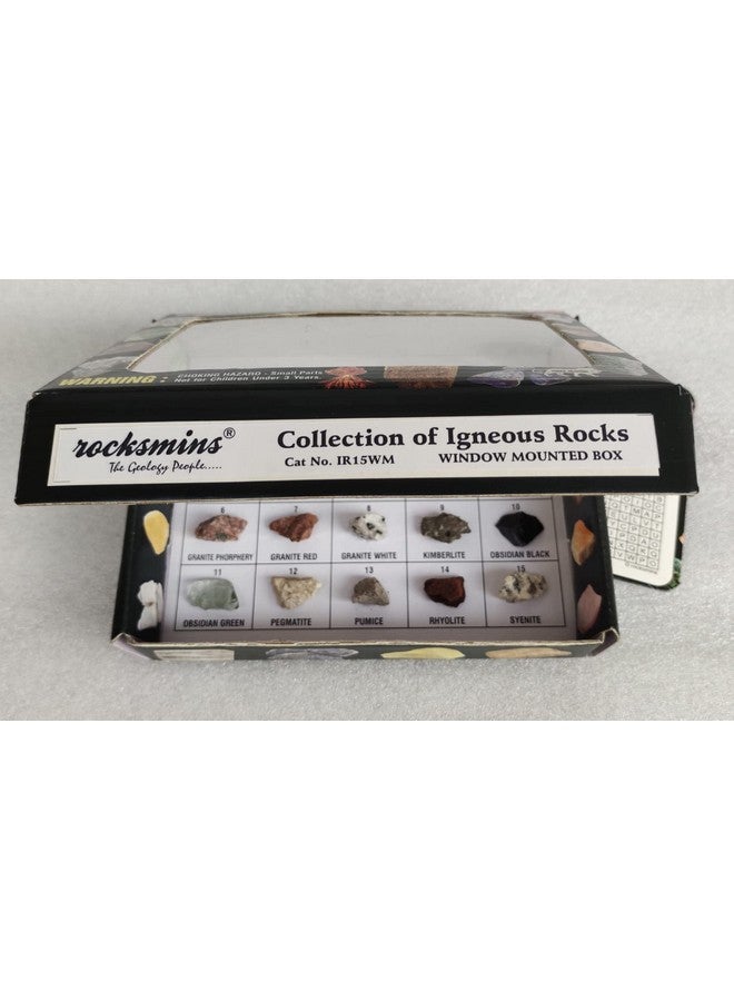 ROCKSMINS IR15WM Collection Set of 15 Igneous Rocks for School Education Rocks Samples Activity Geology Volcanic Rock Memory Great Educational STEM Toys for Kids with Free Activity Card - Image 3