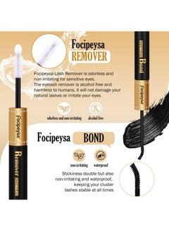 Focipeysa Diy Eyelash Extension Kit Volume Fluffy Lash Clusters Kit 10-18Mm Thick Lash Extensions 90D Individual Eyelashes Extensions Kit With Lash Bond, Lash Remover, Lash Applicator (90D-D Curl-200Pcs)  - Image 2