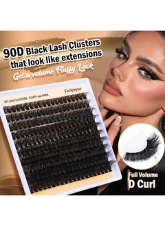 Focipeysa Diy Eyelash Extension Kit Volume Fluffy Lash Clusters Kit 10-18Mm Thick Lash Extensions 90D Individual Eyelashes Extensions Kit With Lash Bond, Lash Remover, Lash Applicator (90D-D Curl-200Pcs)  - Image 4