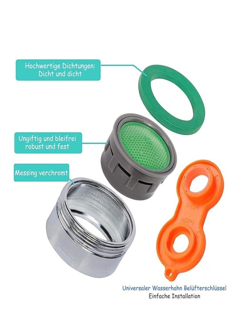 Pack of 10 M24 Mixer Tap Aerator Nozzles with ABS Filter, Includes Mixer Nozzle Key - Image 4