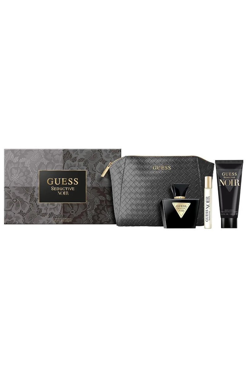 GUESS Seductive Noir (W) Giftset EDT 75ml + Body Lotion 100ml + EDT 15ml + Pouch - Image 1