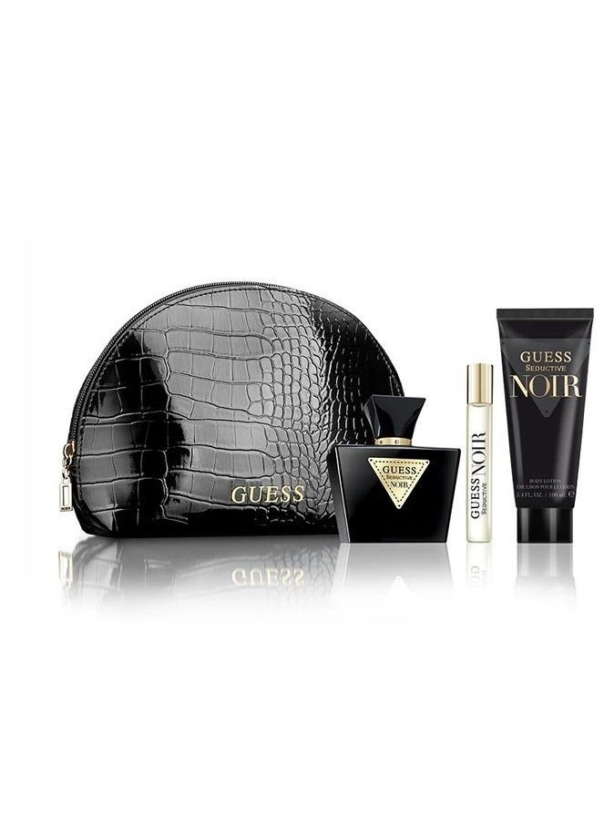 جس مجموعة هدايا سيداكتيف نوار (نسائي) EDT 75 مل + لوشن للجسم 100 مل + EDT 15 مل + حقيبة - Image 3