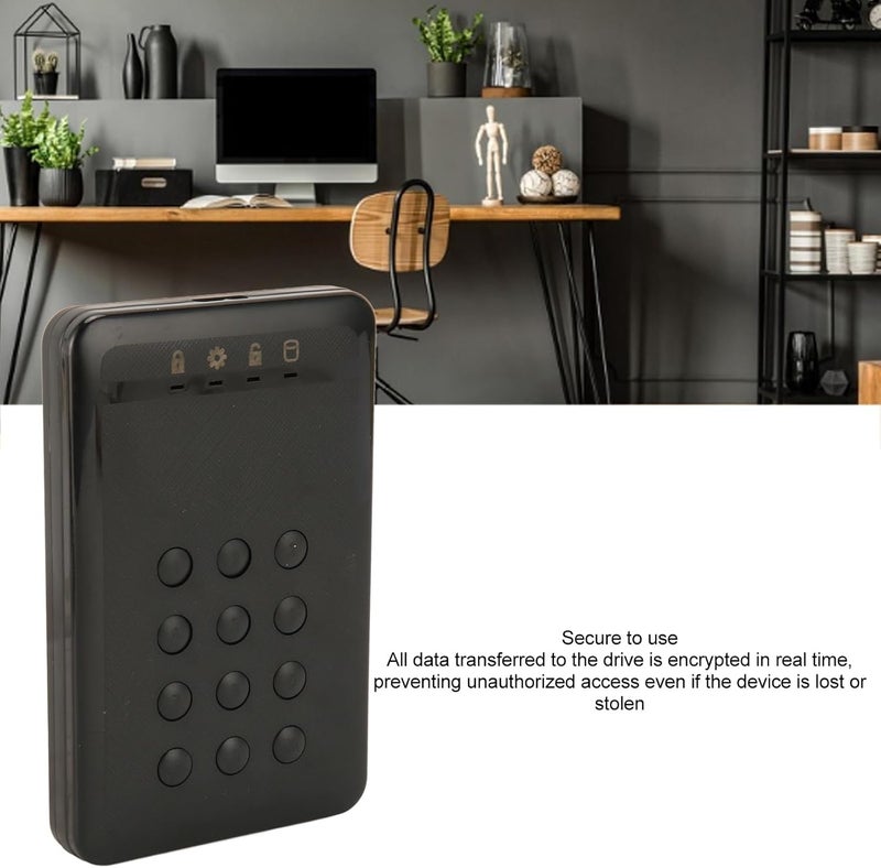 كلاراكو علبة محرك أقراص صلبة خارجية محمولة مشفرة بمنفذ USB 3.0 مقاس 2.5 بوصة مع إمكانية الوصول بكلمة مرور - Image 3