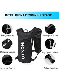 INOXTO INOXTO Running Hydration Vest Backpack, Lightweight Insulated Pack with 1.5L Water Bladder Bag Daypack for Hiking Trail Running Cycling Race Marathon for Women Men  - Image 2