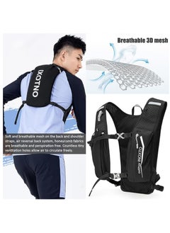 INOXTO INOXTO Running Hydration Vest Backpack, Lightweight Insulated Pack with 1.5L Water Bladder Bag Daypack for Hiking Trail Running Cycling Race Marathon for Women Men  - Image 3