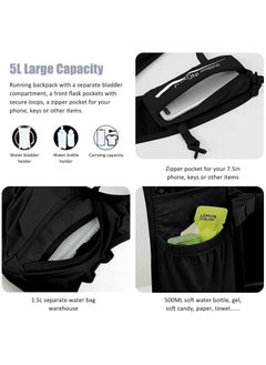 INOXTO INOXTO Running Hydration Vest Backpack, Lightweight Insulated Pack with 1.5L Water Bladder Bag Daypack for Hiking Trail Running Cycling Race Marathon for Women Men  - Image 5