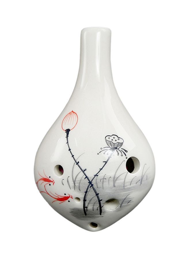 NIBEMINENT 6-Holes Ceramic Hand Painted Flute - Image 1