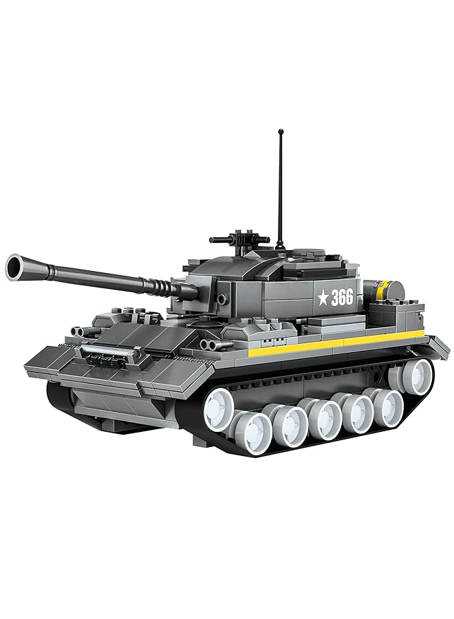 KASTWAVE Army Tanks Toy Building Kit 340Pcs Armed Forces Toy Tank For Ages 10 And Up – Rotating Turret With Gun Attachment Army Tank Model Kit Compatible With All Major Brands Of Building Blocks - Image 3
