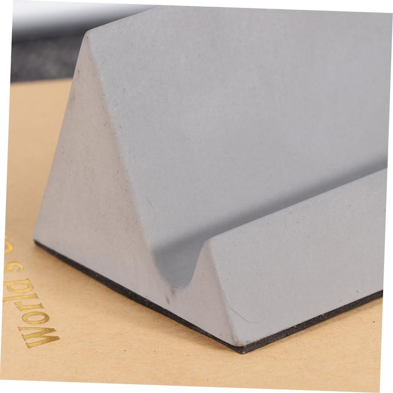 Concrete Mobile Phone Holder and Tablet Base, Desktop Phone Stand with Stable Support, Grey Cement Material for Office and Home Use - Image 5