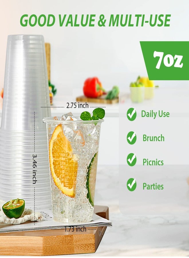 Lilymicky عبوة من 500 كوب بلاستيكي شفاف سعة 7 أونصة من ليليميكي، أكواب شرب للاستخدام مرة واحدة، أكواب بلاستيكية للحفلات مناسبة لحفلات أعياد الميلاد والنزهات والاحتفالات وأي مناسبات أخرى. - Image 2