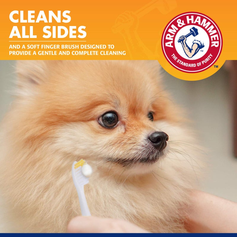 Arm & Hammer for Pets Clinical Care Travel Dental Kit for Dogs in Vanilla Ginger Flavor | Dog Toothbrush and Toothpaste Set Safe for All Dogs | All In One Solution To Dog Teeth Cleaning - Image 3