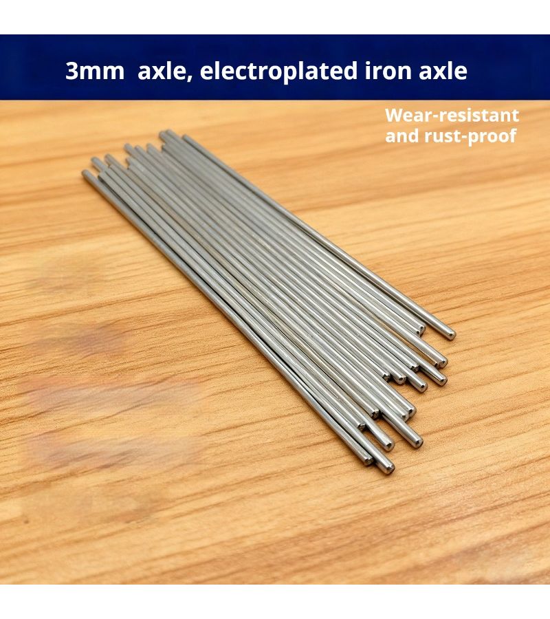 10 Pcs Set Hardware Axles Three Sizes 100mm 3mm OD - Image 1