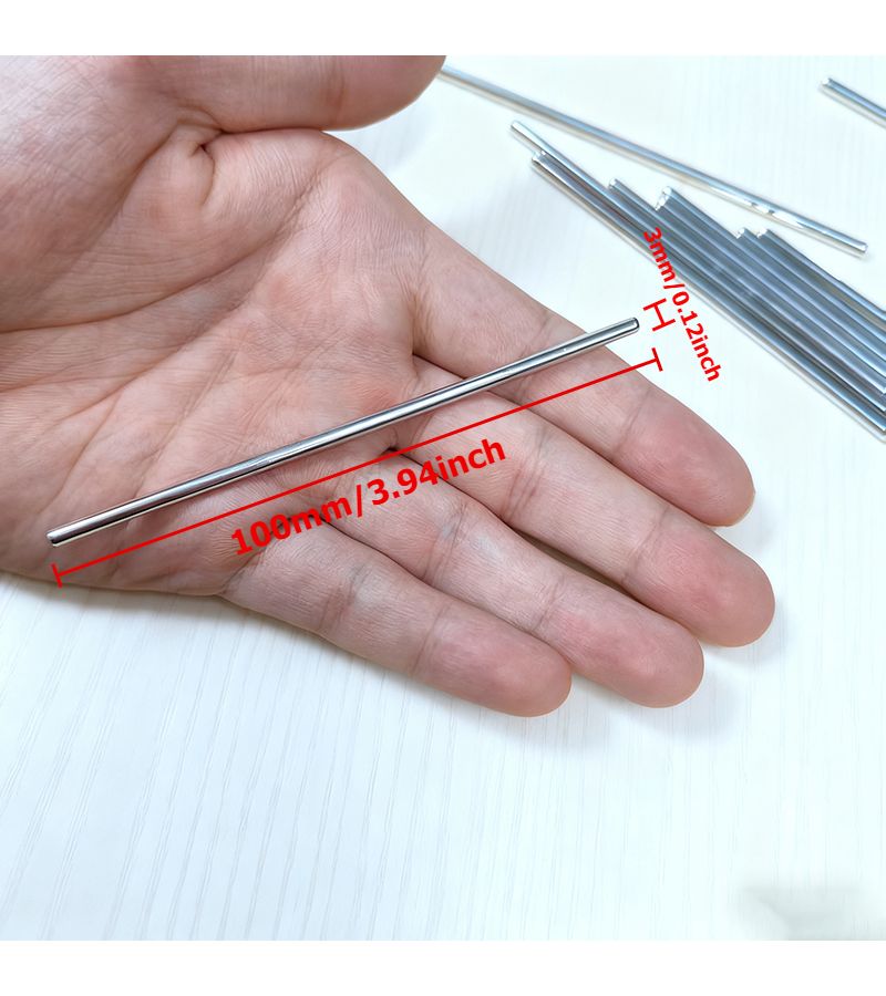 10 Pcs Set Hardware Axles Three Sizes 100mm 3mm OD - Image 3