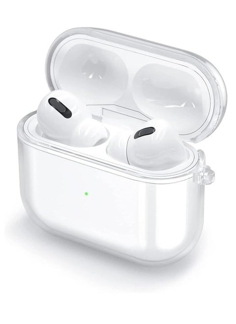 Clear Case for Airpods 3rd Generation (2021), Transparent Waterproof Protective Soft TPU Airpods 3 Case Cover with Keychain (Transparent)