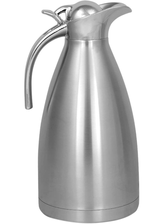 Nessan Nessan Thermal Coffee Carafe Jugs, Double Walled Vacuum Insulated Flask 12 Hours Heat Retention Jug for Coffee, Tea, & Milk - Stainless Steel Silver 2.0L SS-FS-20 - Image 3