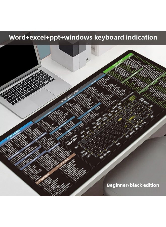 Generic - Cad Mouse Pad Office Wps Word Excel Ps Pr Cdr Common Shortcut Table Pad-Color:300x600mm-4mm-Pattern:Cad Shortcut Keys/professional Version - Image 1