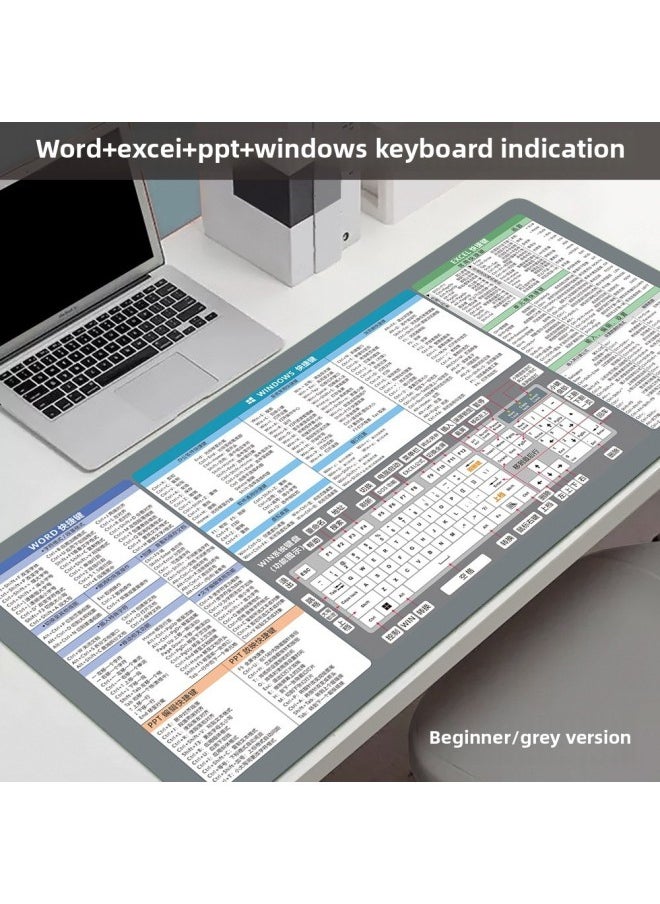Generic - Cad Mouse Pad Office Wps Word Excel Ps Pr Cdr Common Shortcut Table Pad-Color:300x600mm-4mm-Pattern:Cad Shortcut Keys/professional Version - Image 1