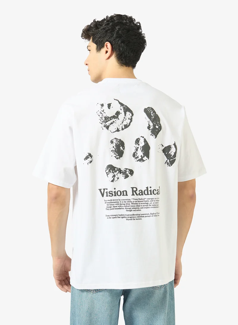 ريبلز مع نمشي Mens Drop Shoulder T-shirt