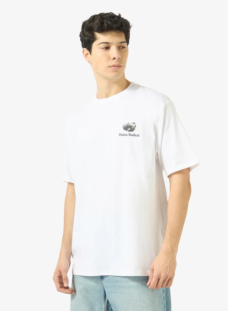 ريبلز مع نمشي Mens Drop Shoulder T-shirt