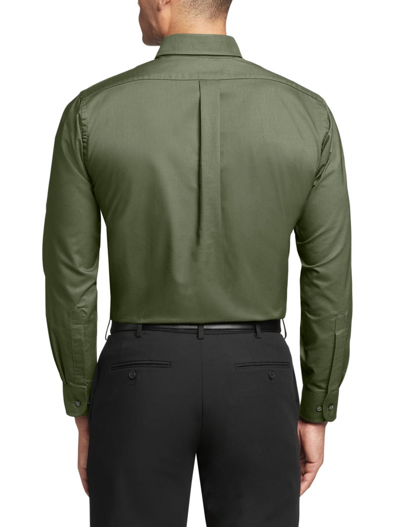 Van Heusen Men's Regular Fit Oxford Button Down Collar Dress Shirt, Dark Green, Large - Image 2