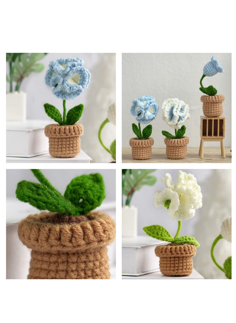 SYOSI Crochet Knitting Kit for Beginners Mini Creativity Flower Pots Gift Crochet Car Ornaments Beginner Crochet Knitting Kits for Adults and Kids withfor Adults and Kids with Instructions - Image 5