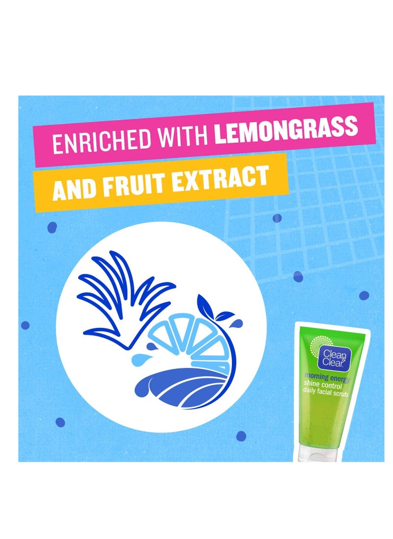 CLEAN & CLEAR Clean & Clear Morning Energy Shine Control Daily Facial Scrub 150ml  - Image 3