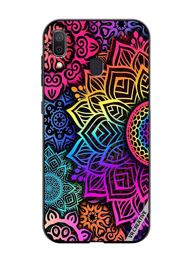 VR CREATIVE Protective Case Cover For Samsung Galaxy A30 Mandala Design Multicolour - Image 1