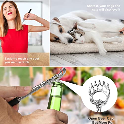 StaiBC Back Scratcher Bear Claw, Stocking Stuffers Gifts for Men Women Adults, Telescopic Back Scalp Scratchers Massager with Soft Rubber Handles Portable Hand Massage Tool Both Human and Pets (6Pack) - Image 5