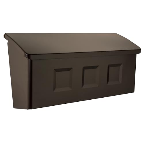 Architectural Mailboxes Wayland™ Vertical Wall-Mounted Mailbox for Outside, Rust-Resistant Galvanized Steel Metal Small Mail Box, Rubbed Bronze - Image 1