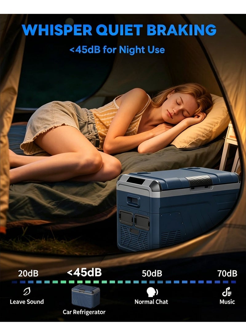 ET-LIFE 35L Car Refrigerator - Portable Car Fridge Freezer Refrigerators 12V/24V DC 220V AC Electric Cooler Box for Camping RV Road Trip Picnic Truck Camper -20℃-10℃ - Image 2
