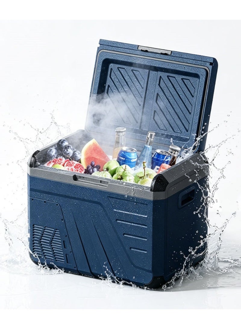 ET-LIFE 35L Car Refrigerator - Portable Car Fridge Freezer Refrigerators 12V/24V DC 220V AC Electric Cooler Box for Camping RV Road Trip Picnic Truck Camper -20℃-10℃ - Image 1
