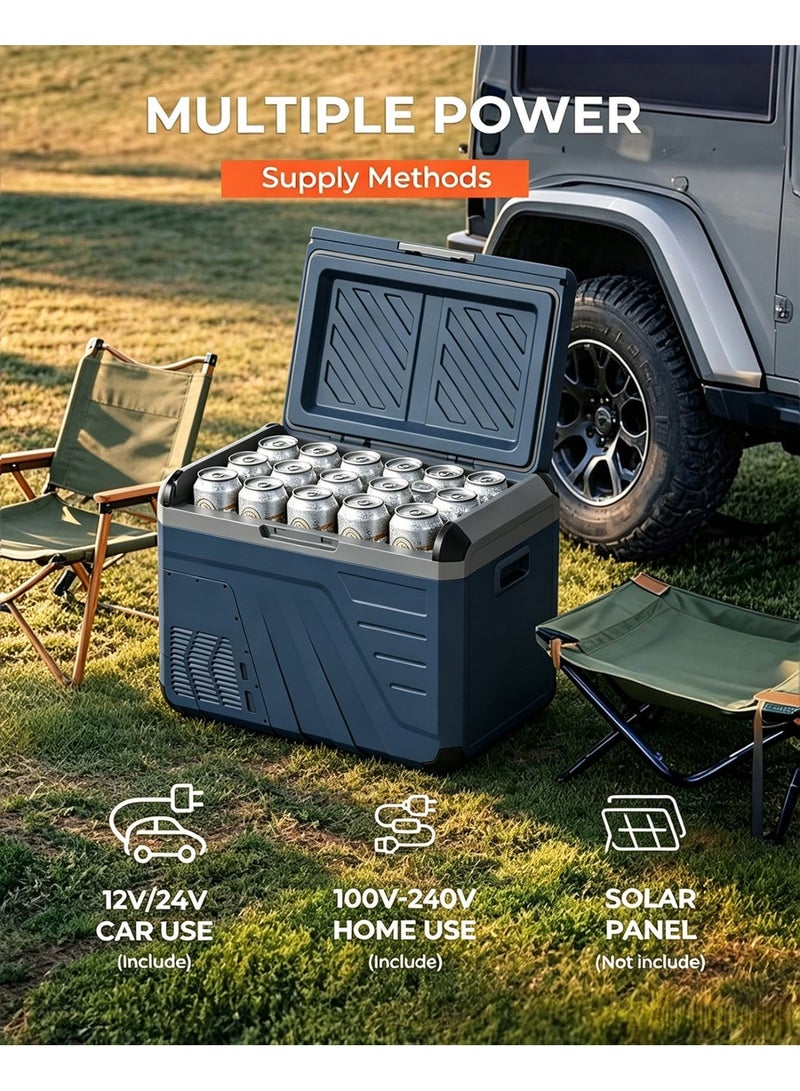 ET-LIFE 35L Car Refrigerator - Portable Car Fridge Freezer Refrigerators 12V/24V DC 220V AC Electric Cooler Box for Camping RV Road Trip Picnic Truck Camper -20℃-10℃ - Image 3