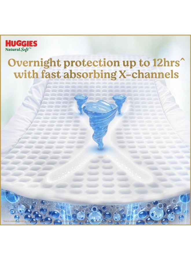 Huggies Natural Soft Premium Baby Diaper Pants, Our No.1 Soft Pants, Large (L) Size (9-14 Kgs), Pack of 32*2 diapers | Cloud Softness All over with India's 1st Cloud Touch Belt - Image 4