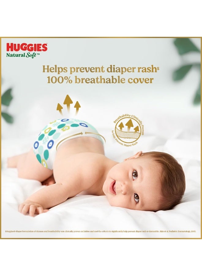 Huggies Natural Soft Premium Baby Diaper Pants, Our No.1 Soft Pants, Large (L) Size (9-14 Kgs), Pack of 32*2 diapers | Cloud Softness All over with India's 1st Cloud Touch Belt - Image 3