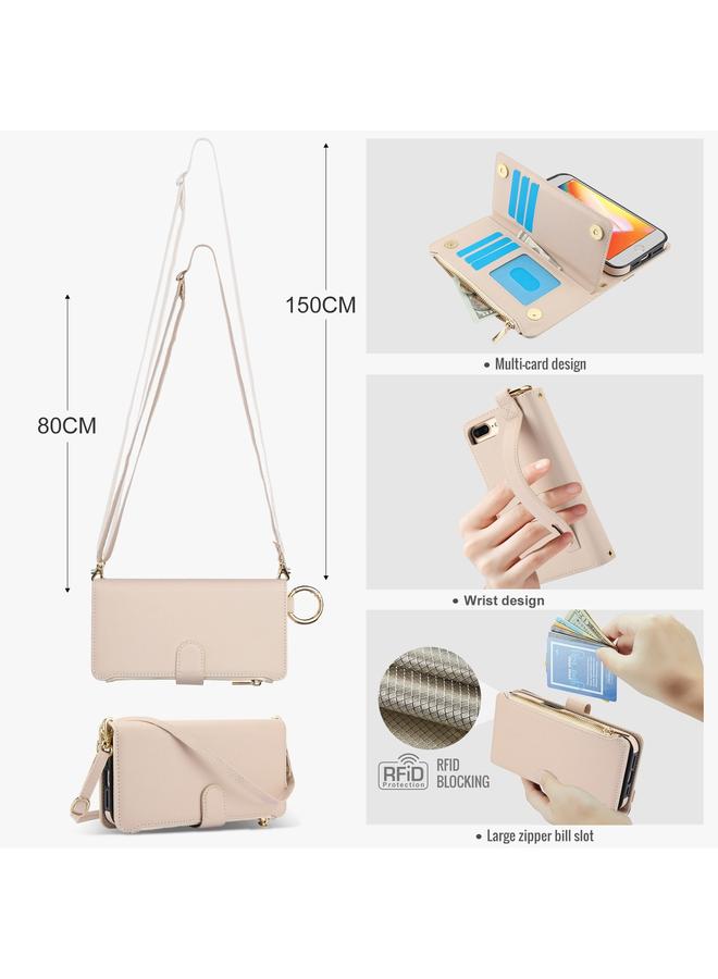 S-TOP Case For iPhone 7 Plus / 8 Plus Crossbody Ring Multifunctional Wallet Leather Phone Case - Image 3